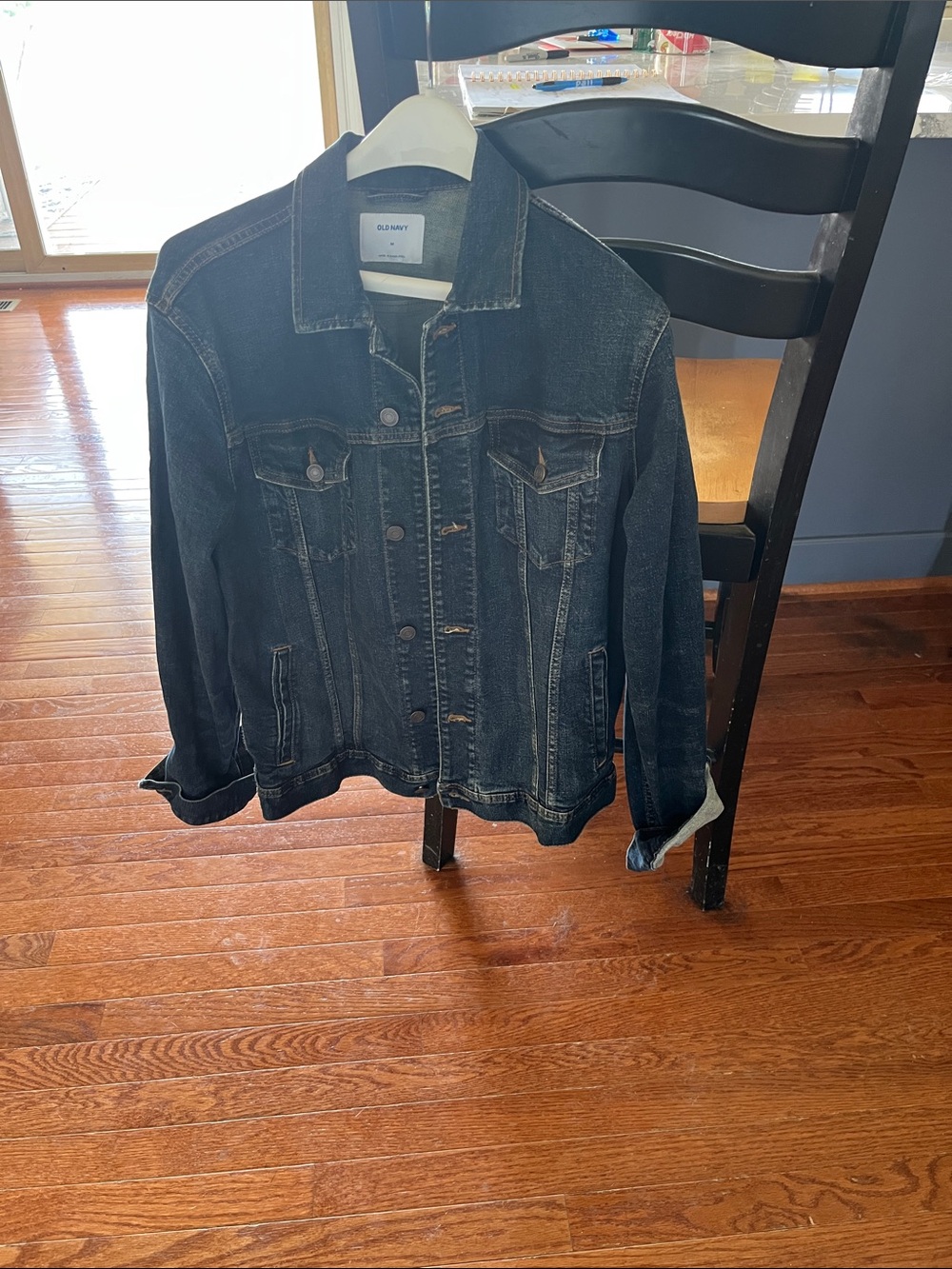 Old Navy Black Denim Trucker Jacket